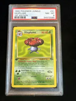 Vileplume 31/64 Jungle Regular 1st Edition PSA 8 Pokemon - Image 1