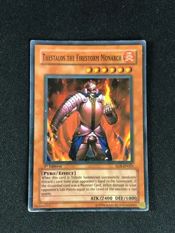 YUGIOH THESTALOS THE FIRESTORM MONARCH RDS-EN021 1ST SUPER HP/CREASES - Image 1