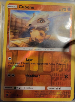 Reverse Holo Foil Cubone # 52/111 Crimson Invasion Set Pokemon Cards NM/MINT - Image 1