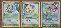 Pokemon Cards Chikorita Bayleef Meganium Ex Unseen Forces /115 Rare Holo - Image 1
