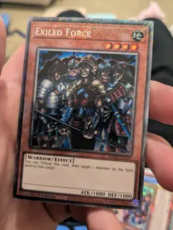 Exiled Force RA03-EN119 Platinum Secret Rare 1st Edition YuGiOh Card - Image 1
