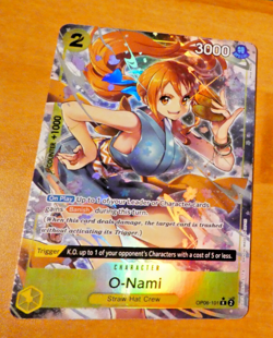 ONE PIECE ENGLISH CARD HOLO GAME CARTE O-Nami Alt Art OP06-101 EN JCC MINT - Image 1