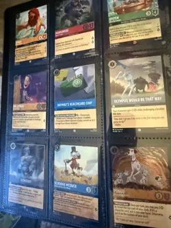 Lot Of 350+ Lorcana Cards Including Cold Foil & Protector Binder Stitch - Image 3
