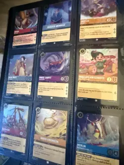 Lot Of 350+ Lorcana Cards Including Cold Foil & Protector Binder Stitch - Image 5