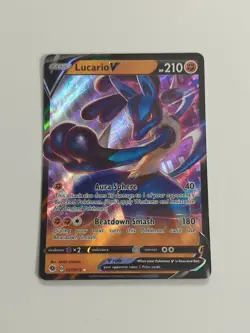 Lucario V Pokemon Champions Path Ultra Rare Card 27/73 Holographic MINT - Image 1
