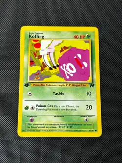 Koffing 58/82 1st Edition Pokemon Card Team Rocket Common WOTC NM - Image 1