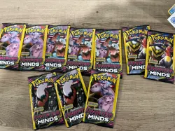 Pokemon Sun & Moon Unified Minds | 3 Card Mini Booster Pack x10 Lot. - Image 1
