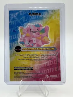 Ditto Cracked Ice Holo Blue Pokedex Card Limited Edition Flash Box Hit - Image 2