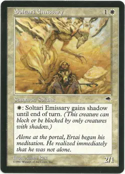 Magic the Gathering x1 Soltari Emissary Tempest White Rare Creature NM - Image 1