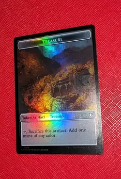 MTG *FOIL * Commander Masters Token CONSTRUCT TREASURE NM - Image 2
