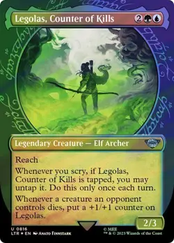 MTG - Legolas, Counter of Kills - Surge Foil Showcase - Lord of the Rings Magic - Image 1