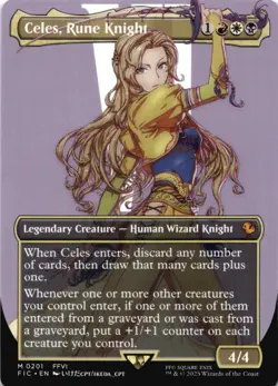 MTG Celes, Rune Knight (Borderless) Normal NM Commander: FINAL FANTASY Magic 201 - Image 1