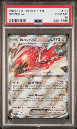 PSA 10 - Gem Mint - Scizor ex Temporal Forces 111/162 Pokemon TCG Card Low POP. - Image 1