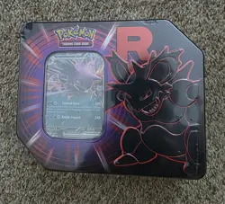 Pokemon TCG Destined Rivals Team Rocket Tin (Nidoking ex) Sealed - Image 2