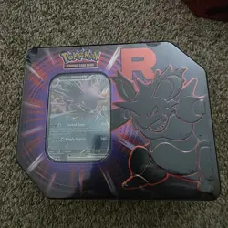 Pokemon TCG Destined Rivals Team Rocket Tin (Nidoking ex) Sealed - Image 5