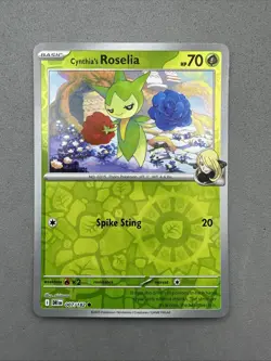 Pokemon TCG * Destined Rivals 007/182 Cynthia's Roselia* REVERSE HOLO * FRESH PK - Image 1