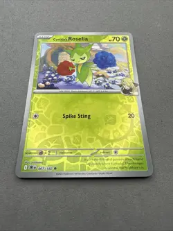 Pokemon TCG * Destined Rivals 007/182 Cynthia's Roselia* REVERSE HOLO * FRESH PK - Image 2