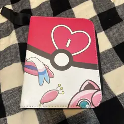 Pokemon TCG Pink White Sylveon Zip Up 55 pages Holds 440 Card Binder TCGAMES - Image 1