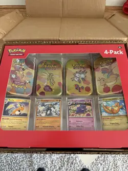 2- Pokemon 4 Mini Tins + 4 Promo Cards Bundle - 151 SAMS CLUB EXCLUSIVE - Image 1