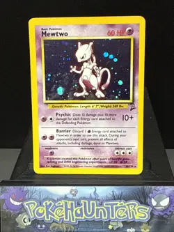 Pokemon Card Mewtwo 10/130 Base Set 2 Holo Rare WOTC Near Mint - Image 1