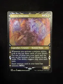 Satoru Umezawa (Showcase) (Foil Etched) Kamigawa: Neon Dynasty MTG NM Magic Card - Image 1