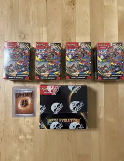 Pokemon TCG Mega Evolution Booster Box X1 Booster Bundle X4 - Image 1