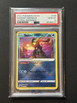 2022 POKEMON SWORD & SHIELD ASTRAL RADIANCE #046 RADIANT GRENINJA PSA 10 - Image 1