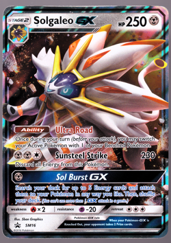 Solgaleo GX SM16 Black Star Promo Holo Pokemon Card TCG 2016 MP - Image 1