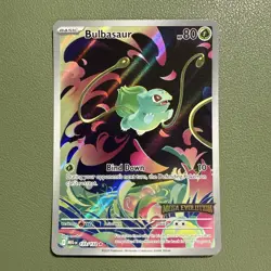 Bulbasaur 133/132 Illustration Rare STAMPED Promo Mega Evolution Pokemon Card - Image 1