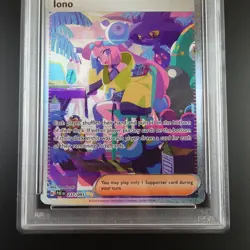 PSA 10 Iono 237/091 Pokemon Paldean Fates Trainer Supporter Graded Card - Image 3