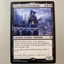 Ayara, First of Locthwain R Throne of Eldraine # 75 NM Normal - Image 1