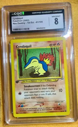 Cyndaquil 61/105 Neo Destiny 1st Edition CGC 8 NM/M - Pokemon TCG - Image 1