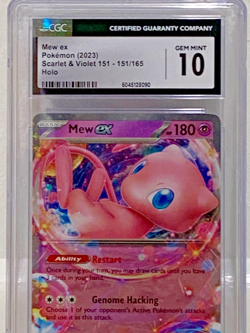 Pokemon Mew ex Holo 151/165 Scarlet & Violet 151 Graded CGC 10 Gem Mint - Image 3