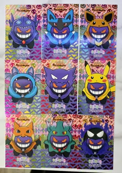 GENGAR PONCHO SET POKEMON DATABASE HALLOWEN SET Raindow Foil HOLO PERU - Image 1