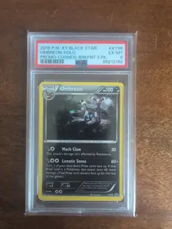 2016 Pokemon Black Star Promo Umbreon #XY96 Holo Foil PSA 6 - Image 1