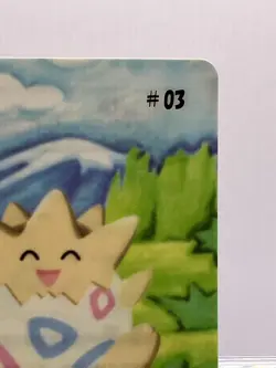 Japanese Pokemon Bandai Sealdass 1998 Fancy Graffiti #03 Togepi LP- - Image 5