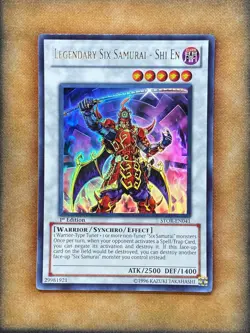 Yugioh Legendary Six Samurai - Shi En STOR-EN041 Ultra Rare 1st Ed NM - Image 1