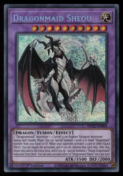 Yugioh Dragonmaid Sheou MP21-EN065 1st Edition Prismatic Secret Rare NM - Image 1