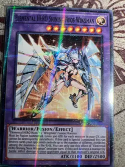 Elemental Hero ShiningWaifu YuGiOh HOLO Foil Rare Goddess Story Doujin Card - NM - Image 2
