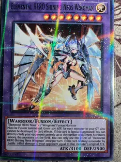 Elemental Hero ShiningWaifu YuGiOh HOLO Foil Rare Goddess Story Doujin Card - NM - Image 3