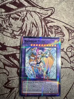 Rainbow Neos YuGiOh HOLO Foil Rare Goddess Story Doujin Card - NM - Image 1