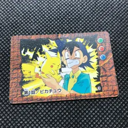 Ash Ketchum Pikachu Pokemon Card Anime Rare Pocket monster NINTENDO JAPAN F/S - Image 2
