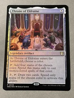 Throne of Eldrain FOIL MTG Wilds of Eldraine Commander WOC NM - Image 1