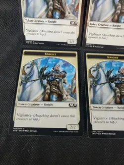 4x Knight Token 2/2 Vigilance Core Set 2019 MTG Magic The Gathering Playset TCG - Image 5