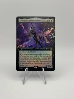 2025 Magic MTG Marvel's Spider-Man Gwenom, Remorseless Foil M0256 Extended Art - Image 1