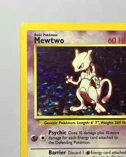 Mewtwo 10/102 (MP) Holo Rare Base Set Unlimited 1996 WOTC Pokemon Card - Image 4