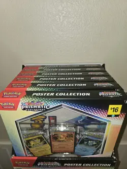 Pokemon Prismatic Evolutions Poster Collection Sealed Full Display Case Lot Of 6 - Image 1