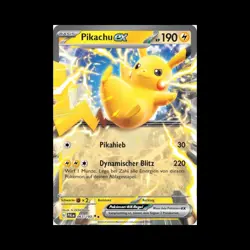 Pokemon TCG Karte Pikachu ex Foil || Entwicklungen in Paldea - 063/193 || NM DE - Image 1