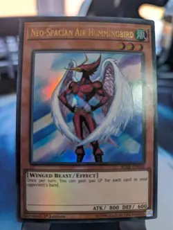 YuGiOh! Neo-Spacian Air Hummingbird BLRR-EN050 Ultra Rare 1st Ed - Image 1