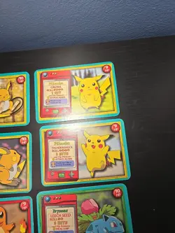 Pokemon JR Adventure Game Cards Eevee Pikachu Raichu Squirtle Bulbasaur Vintage - Image 2